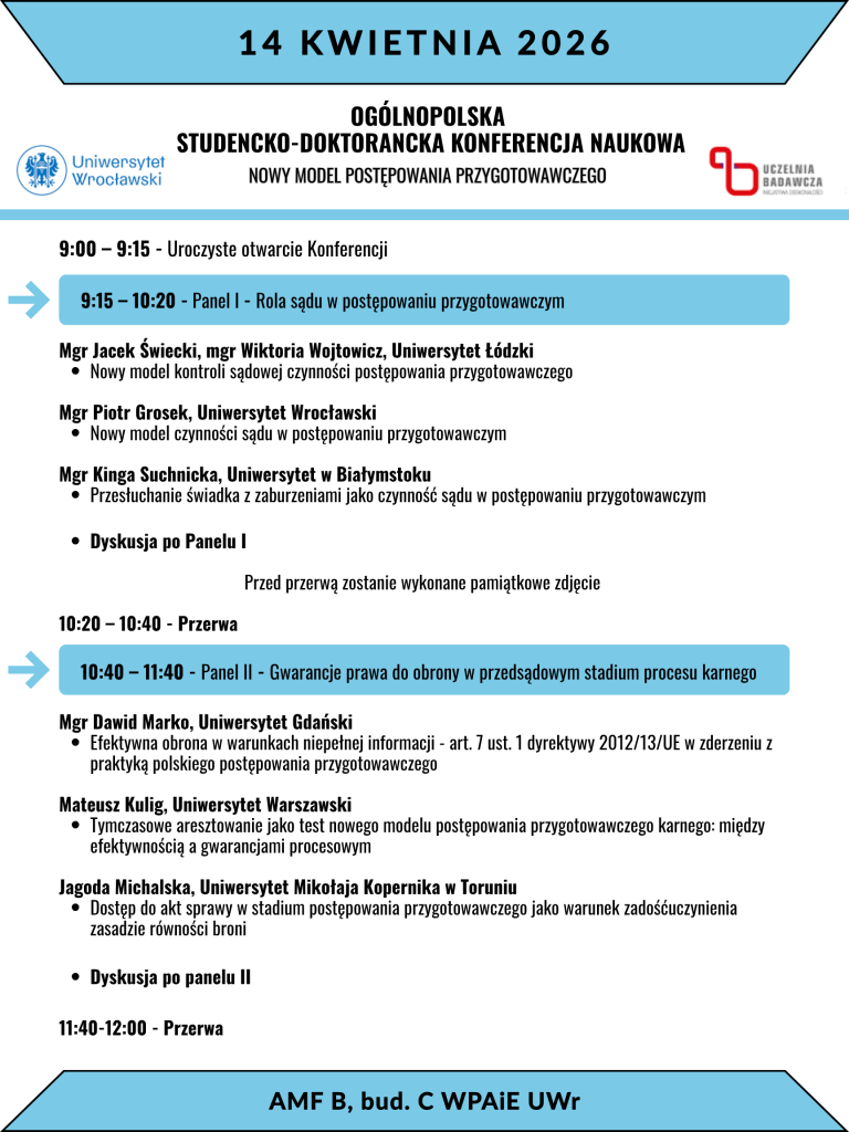 To plik zawierający godzinową rozpiskę przebiegu konferencji z nazwiskami prelegentów i tytułami referatów.