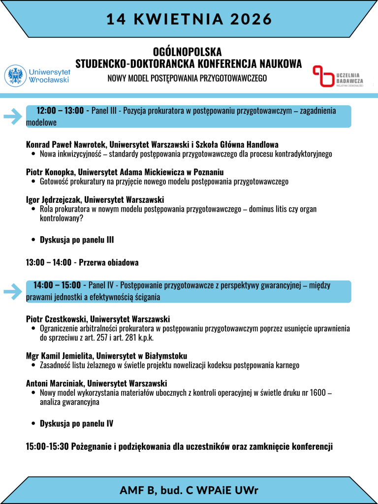 To plik zawierający godzinową rozpiskę przebiegu konferencji z nazwiskami prelegentów i tytułami referatów.